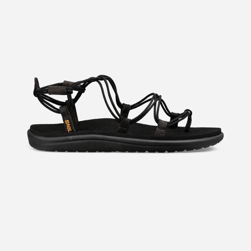 Teva/太哇女凉鞋凉拖拖鞋交波纹叉带平底速干沙滩鞋经典黑色休闲