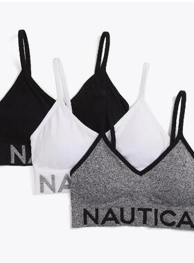 nautica/诺帝卡女文胸运动内衣吊带纯色3件装透气NT2104-3PKA背心