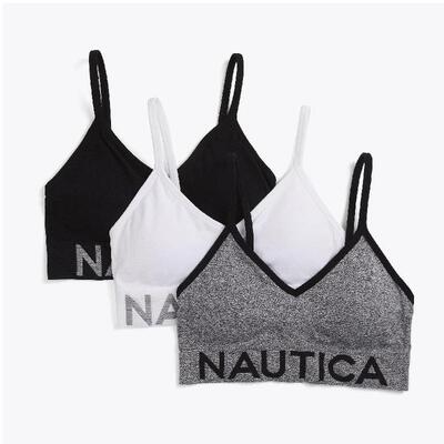nautica/诺帝卡女文胸运动内衣吊带纯色3件装透气NT2104-3PKA背心