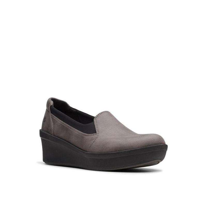 clarks/其乐女休闲鞋单鞋高跟坡跟圆头中口正品8226397
