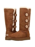 UGG Женский снежный ботинок Triple I II Boots Booth Black Fur в зимней инвазии теплый и водонепроницаемый подлинный 1016227