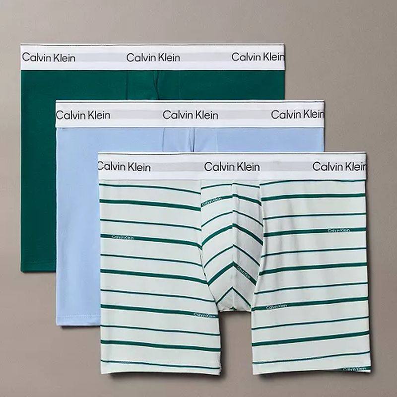 Calvin Klein男士内裤CK内裤3条棉质平角内裤四角内裤礼物送男友