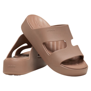 Crocs卡骆驰女鞋拖鞋厚底增高凉拖4cm高夏季沙滩鞋一字拖防滑宽松