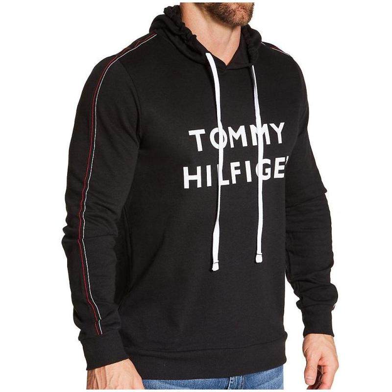 tommy hilfiger汤米男卫衣连帽宽松logo印花休闲春秋正品h300383