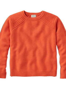 L.L.BEAN宾恩男士Rangeley羊毛毛衣圆领棉质柔软秋冬保暖TA521049