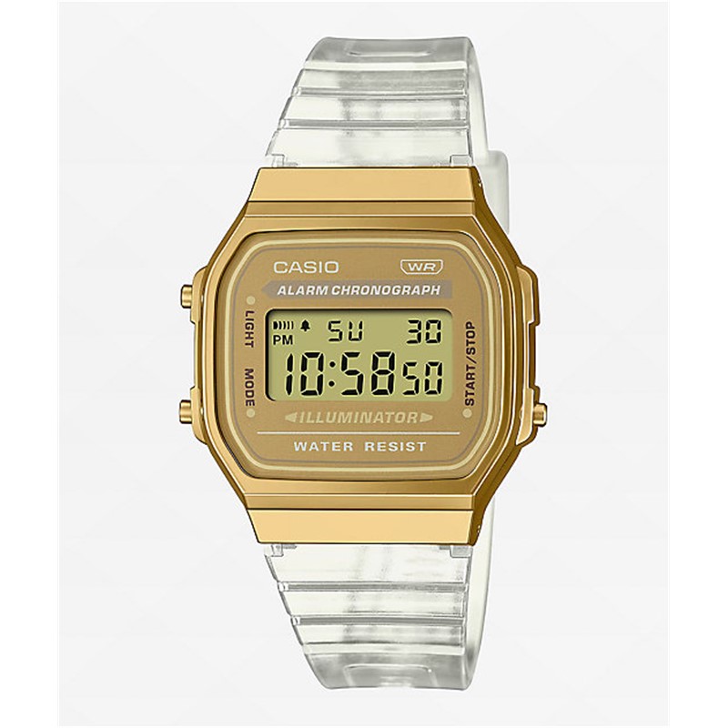 Casio卡西欧手表腕表商务A168XESG-9A休闲时尚高级感送礼防水正品