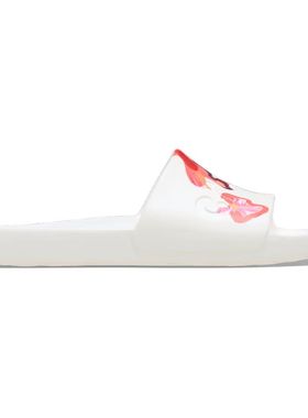 Crocs卡骆驰拖鞋一字拖白色花卉夏男女鞋轻便防滑沙滩鞋浴室凉拖