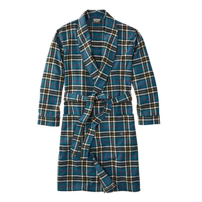 L.L. Bean/宾恩男家居服睡袍格子亲肤秋冬休闲舒适正品TA100132