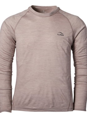 L.L.Bean/宾恩男士套头衫圆领上衣条纹长袖羊毛透气正品TA515449