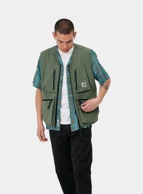 carhartt wip男马甲工装休闲新口袋防水旅行反光Hurst正品I028703