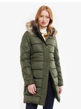 Orvis女士羽绒服中长款带帽拉链柔软保暖简约经典冬季正品3E3M