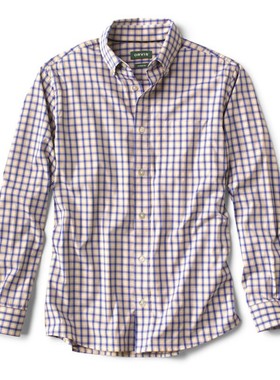 ORVIS男士衬衫方领长袖格子程序员春夏简约经典柔软百搭吸湿3B1E