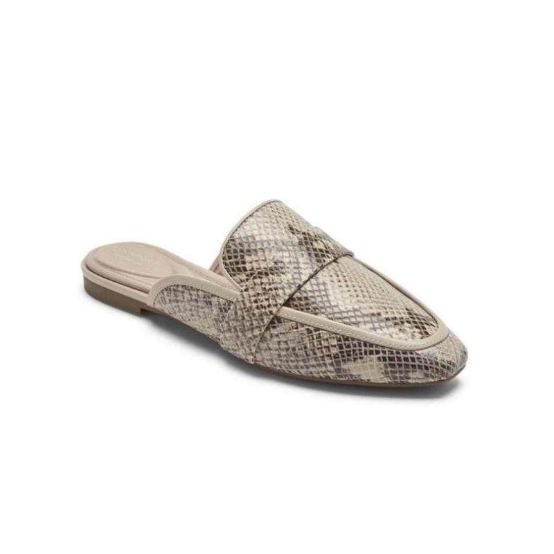 Rockport乐步女鞋拖鞋包头夏季蛇纹布面透气减震正品12504876