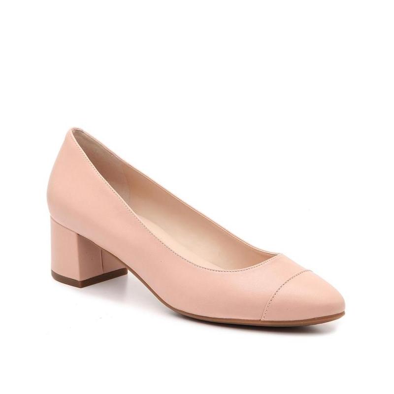 cole haan/可汗女高跟鞋皮鞋圆头浅口粉色通勤真皮正品460162