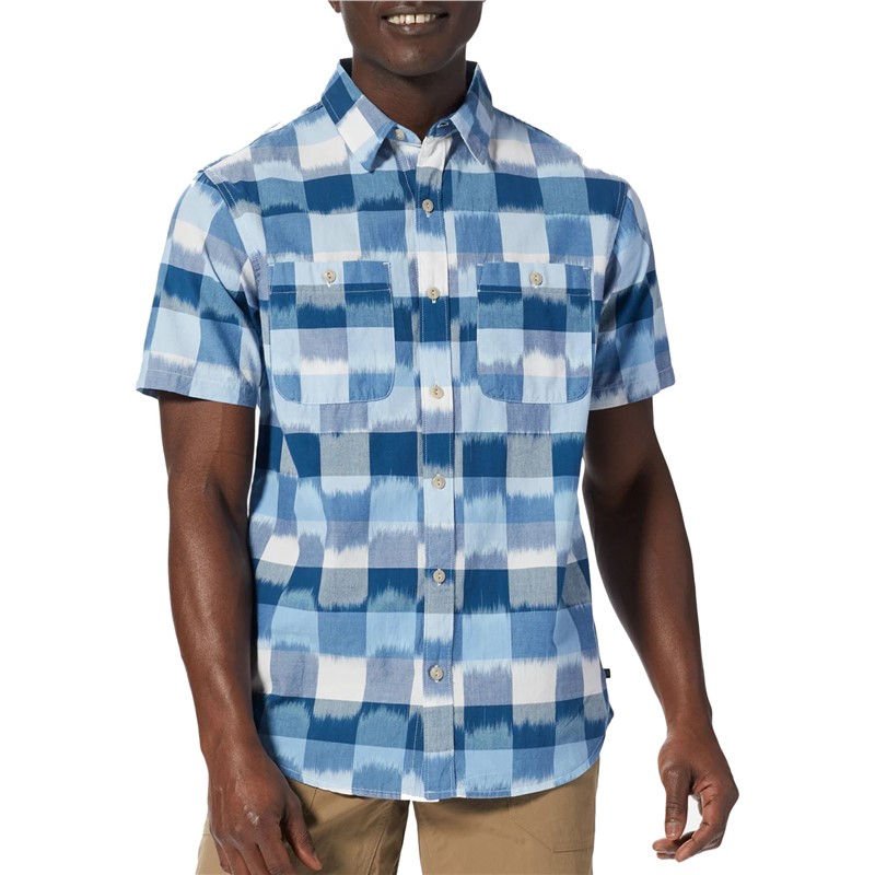 Mountain hardwear/山浩男短袖格子衬衫休闲商舒适工装春夏正品