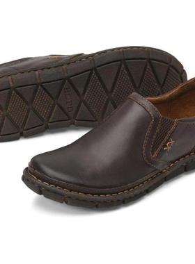 Born/博仁男鞋休闲皮鞋套脚舒适轻便春秋透气新款店长推荐13782