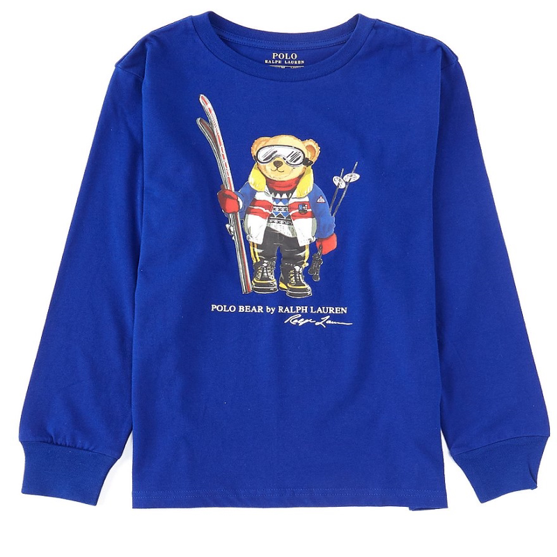 拉夫劳伦polo ralph lauren8-20男孩童装长袖圆领小熊t恤时尚棉质