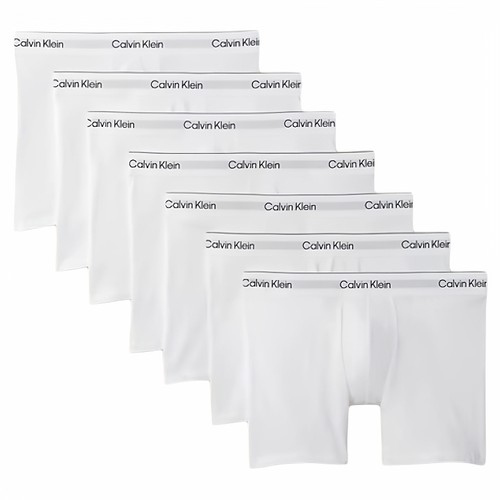 Calvin Klein男士内裤CK内裤7条装星期裤四角裤齐腿短裤棉质吸汗