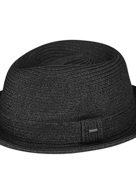 Bailey男礼帽遮阳帽绅士卷边时尚欧美Trilby编织防晒度假四季百搭