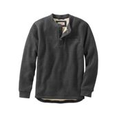 保暖抗起球抓绒秋冬 华夫格抓绒T恤衫 L.L. Bean宾恩男卫衣套头衫