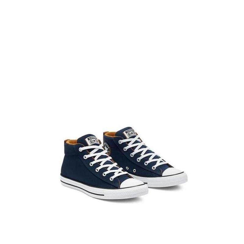 converse/匡威男帆布鞋春秋高帮系带帆布鞋面复古蓝正品631170