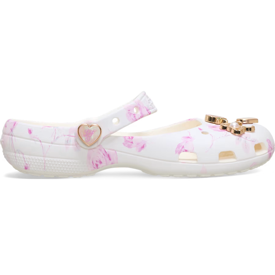 Crocs卡骆驰LoveShackFancy 经典芭蕾平底鞋洞洞鞋女鞋少女粉新款图片