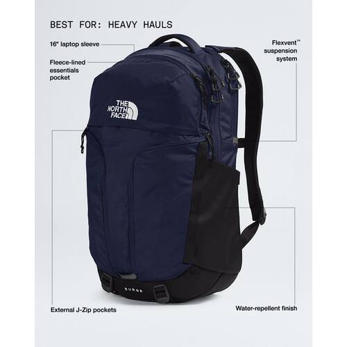 THE NORTH FACE北面Surge背包男女通用31L大容量双肩包背包