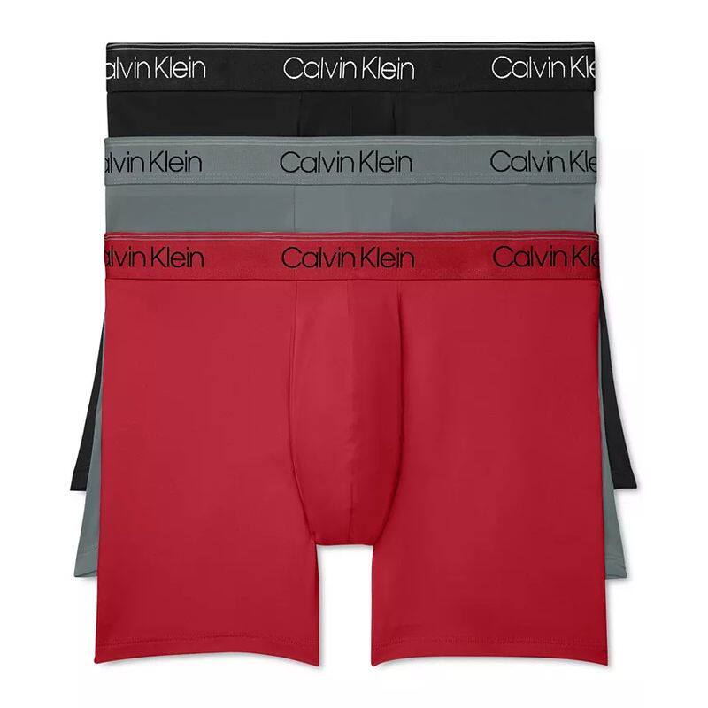 calvin klein/凯文克莱ck男内裤平角裤四角裤透气舒适3条装正品