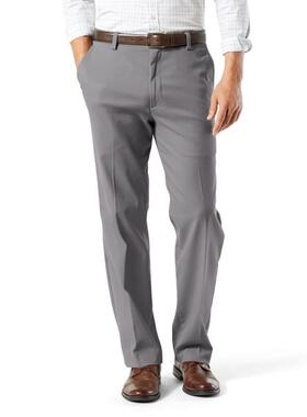 DOCKERS男士西裤长裤直筒弹力灰色经典商务休闲美国直邮2748029