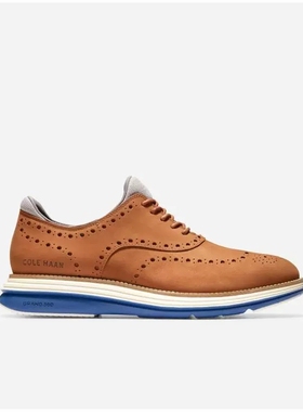 Cole Haan/可汗男鞋布洛克鞋磨砂皮系带时尚百搭气垫正品C32068