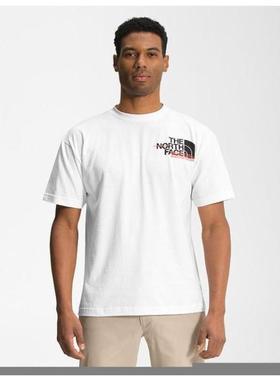 北面The North Face男T恤短袖夏季白色简约logo纯棉正品NF0A5GES