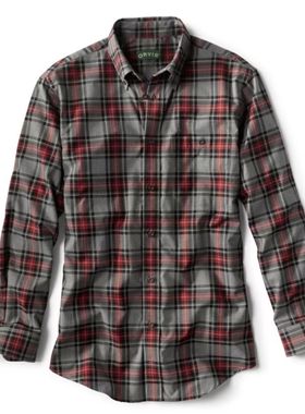 Orvis 男长袖格子衬衫休闲纯棉衬衫扣领尖领百搭英伦时尚2CZP8153