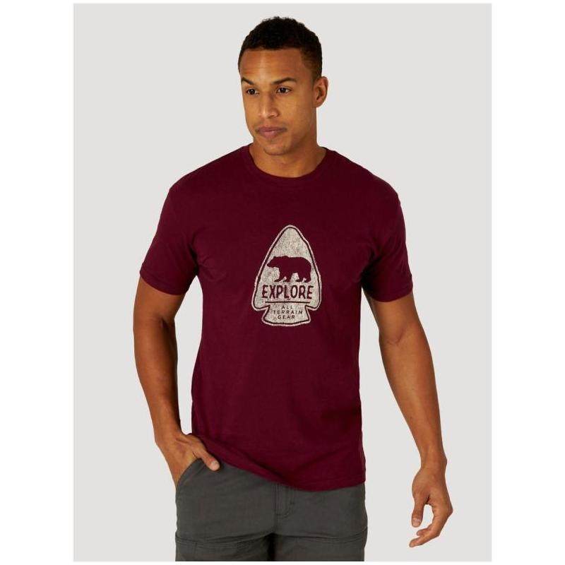 wrangler/威格男t恤上衣短袖圆领字母印花宽松春夏正品nsk12mnm