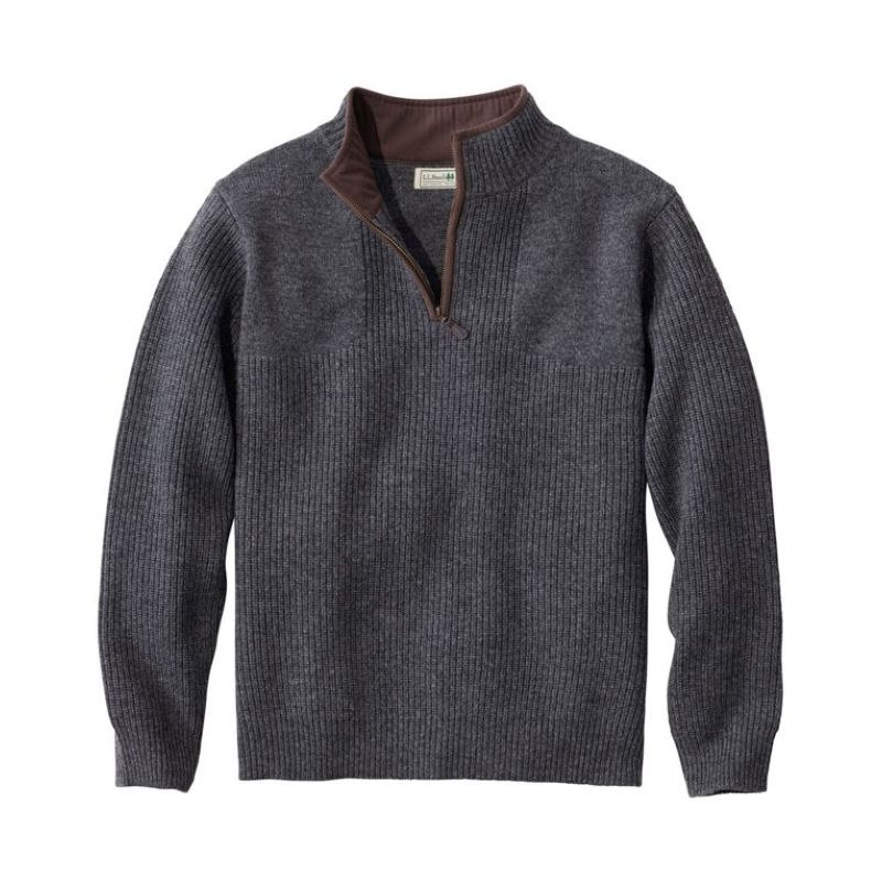 L.L. Bean宾恩毛衣男士羊毛衫针织衫半拉链秋冬保暖户外防寒高领