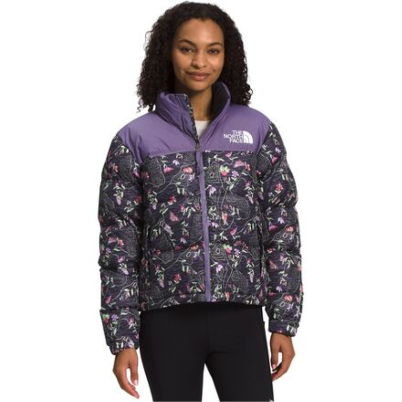 THE NORTH FACE/北面女羽绒服700蓬立领印花面包服冬正品TNNF060C