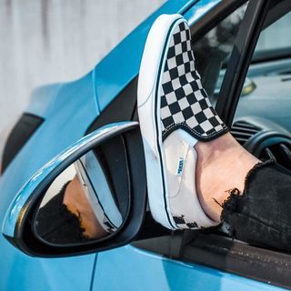 VANS范斯男运动板鞋套脚早秋棋盘格学院风潮CHECKERBOARD色正品