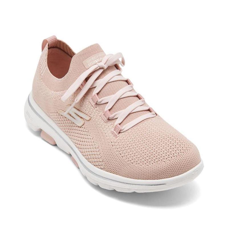skechers斯凯奇女鞋运动休闲鞋健步浅粉网面透气轻正品12414487