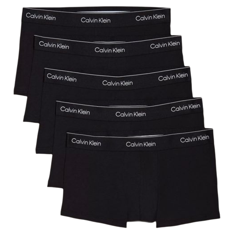 CK内裤Calvin Klein男士四角内裤齐腿短裤棉质吸汗防臭5条装礼物