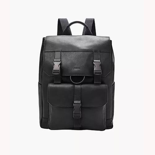 Fossil/化石男双肩包背包真皮翻盖工装旅行电脑包正品SBG1283201