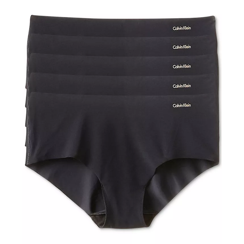 Calvin Klein/凯文克莱女士内裤三角CK无痕内裤5条装包臀中腰裸感