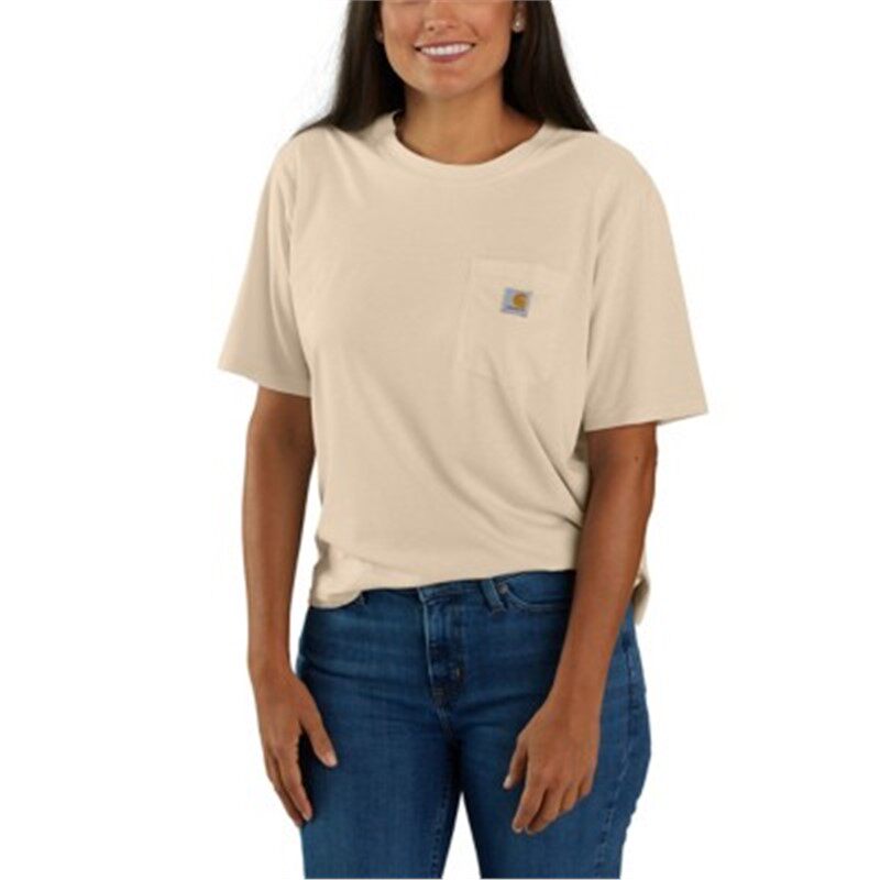 Carhartt/卡哈特女装短袖T恤圆领轻质宽松半截袖棉质上衣106122
