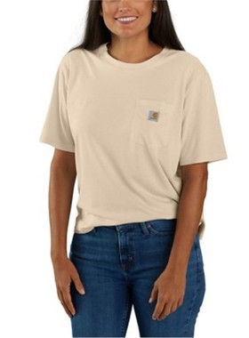 Carhartt/卡哈特女装短袖T恤圆领轻质宽松半截袖棉质上衣106122