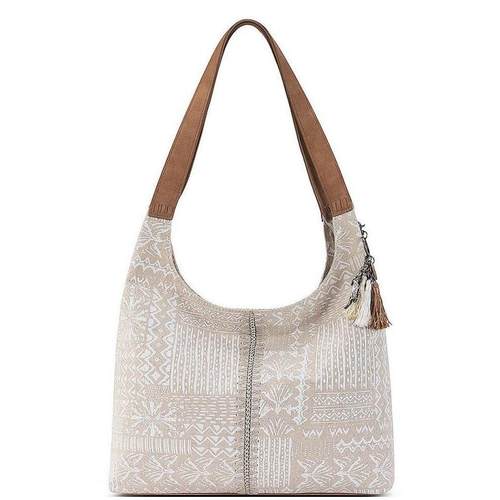 sakroots帆布印花拼接休闲包