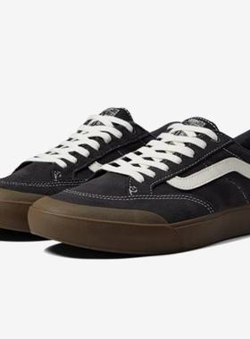 VANS男板鞋纯色系带圆头舒适防滑耐磨休闲鞋平底男鞋直邮310089