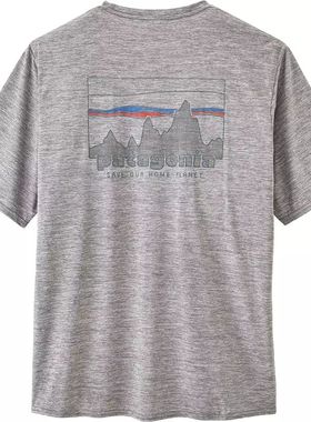 巴塔哥尼亚PATAGONIA男款短袖T恤圆领吸汗弹力速干春夏美版45385