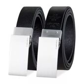 皮带3.8cm宽两面用平滑扣1条商务休闲正品 CK腰带Calvin Klein男款