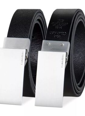 CK腰带Calvin Klein男款皮带3.8cm宽两面用平滑扣1条商务休闲正品