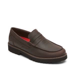 Rockport/乐步男士乐福鞋休闲皮鞋商务一脚蹬平底工装鞋春秋正品