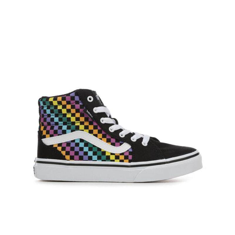 vans女童运动鞋板鞋高帮系带跑步防滑学步耐磨透气正品116011