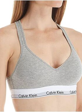 CK内衣女士一体式薄衬垫背心式文胸透气吸汗舒适时尚运动QF1654